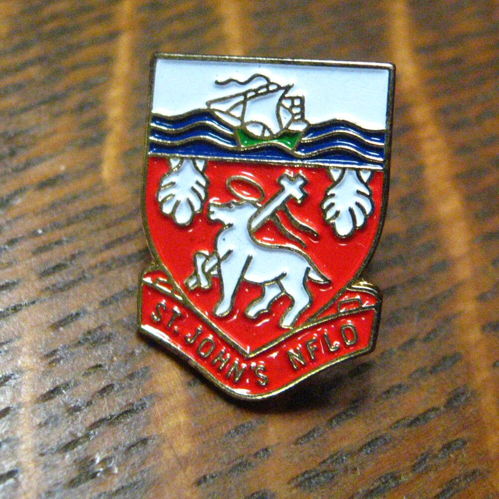 Saint St. John's Newfoundland And Labrador Crest Lapel Pin - Picture 2 of 4